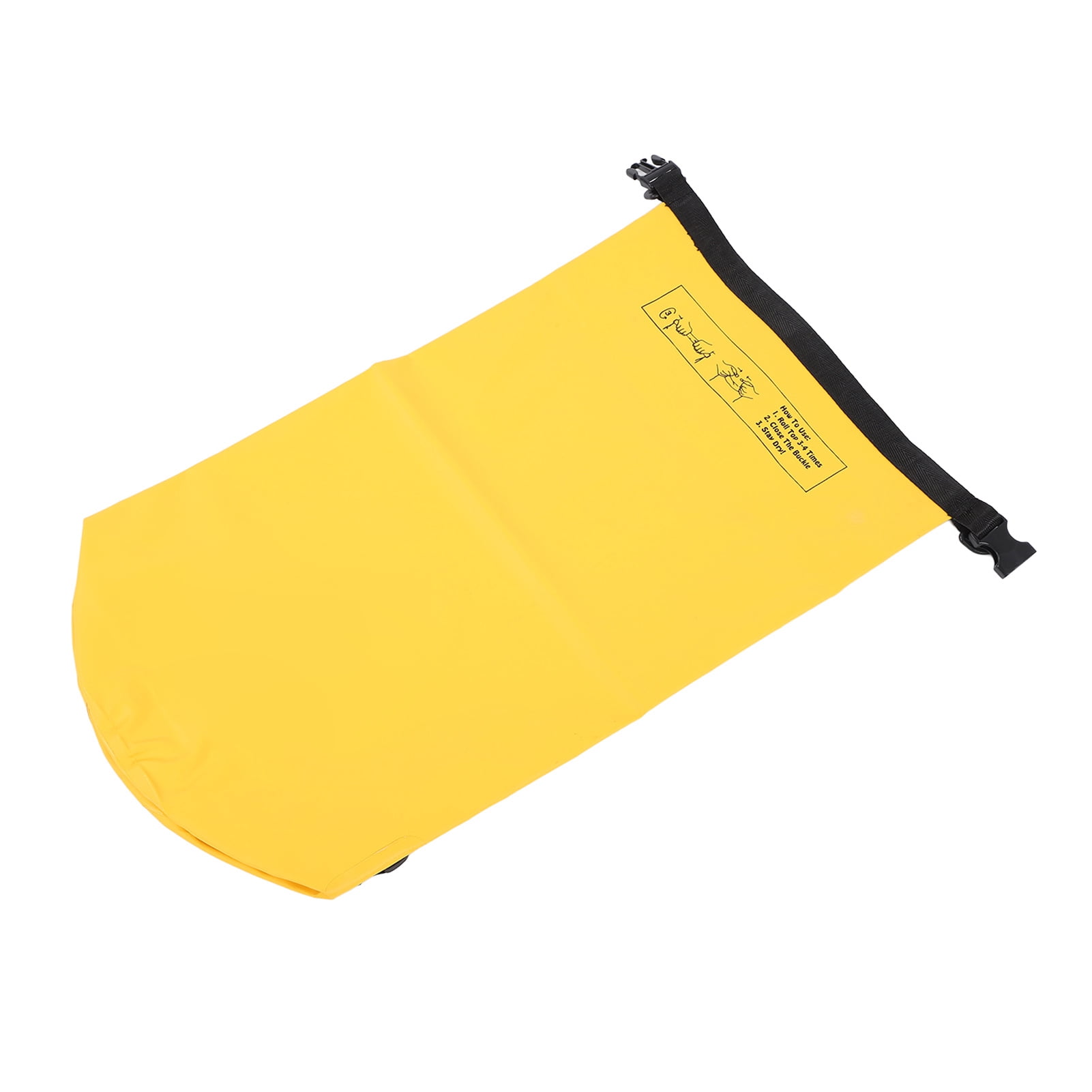 Waterproof Dry Bag, Yellow Swimming Bag PVC Mesh Cloth Eye Catching 20L Collapsible  For Boating For Kayaking For Fishing