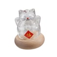 thumbnail image 3 of Tarro de cristal con forma de gato, tarro de almacenamiento, creativo, bonito, adorno de mesa, decorativo, mini transparente Estilo C, 3 of 9