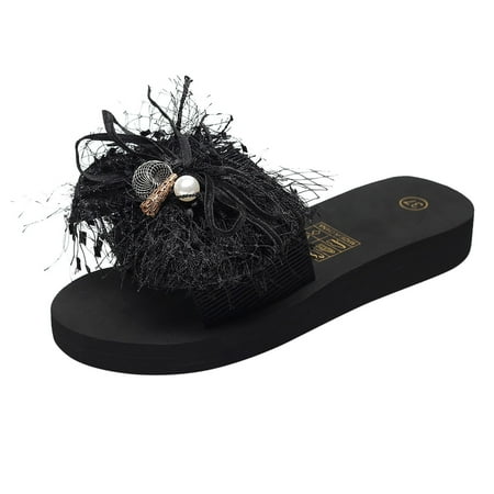 

Sandals Womens Breathable Beach Wedges Home Slippers Flip Flops Shoes