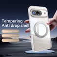 thumbnail image 3 of Case for Google Pixel 9 Case Ring Holder Kickstand Built-in Camera Lens Protector Anti-Scratch Shockproof Dustproof Protection Rugged Phone Case Cover for Google Pixel 9, White, 3 of 10