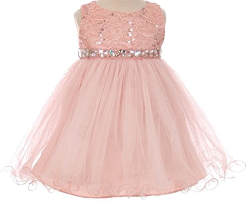 Baby Girls Sequin Stone Lace Shiny Tulle Easter Infant Flowers Girls ...