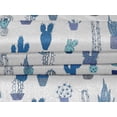 thumbnail image 5 of oneOone Velvet Medium Blue Fabric Cactus Fabric For Sewing Printed Craft Fabric By The Yard 58 Inch Wide, 5 of 5