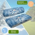 thumbnail image 6 of Yuyamidu Cute Snowman Golf Cart Seat Cover Set Blue Christmas Club Car Seat Covers Soft Polyester Front Seat Covers Easy to Install Universal Fit, 6 of 8