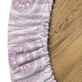 thumbnail image 5 of Ambesonne Abstract Fitted Round Tablecloth, Circles of Soft Design Art, 36"- 40" Diameter, Mauve and Pale Lilac, 5 of 5