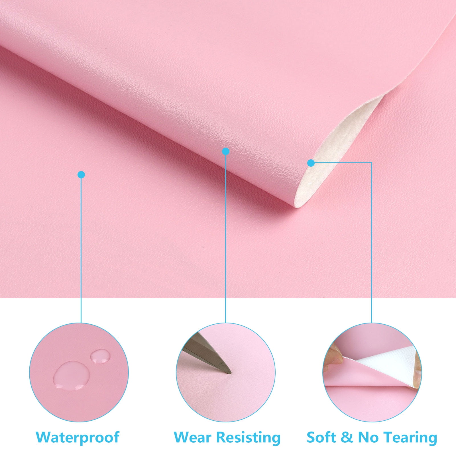 PU Faux Leather Fabric Synthetic Material Waterproof Stretch Upholstery 53" Wide