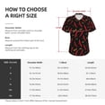 thumbnail image 4 of Yiaed Hot Chili Print Women's T Shirt V-Neck Short Sleeve Shirt Casual Breathable Tee Summer Tops-3X-Large, 4 of 5