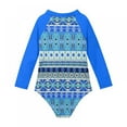 thumbnail image 3 of Toddler/Little Girls Swimsuit Long Sleeve Rash Guard Bathing Suit, 3 of 4