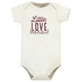 thumbnail image 3 of Hudson Baby Infant Girl Cotton Bodysuit, Pant and Shoe Set, Little Love Flowers, Newborn, 3 of 5