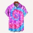 thumbnail image 1 of New Fashion Mens 3D Printed Shirt Summer Short Sleeve Single Row Button Loose Oversized Loving Heart Pattern Trend Unisex Shirts, 1 of 5