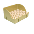 thumbnail image 1 of Elevated Chassis Rabbit Litter Box with Narrow Bottom Net - Green Small Size, 29x22x15.5cm Plastic Pet Potty for Chinchillas & Guinea Pigs, Anti-Splash Design, Easy Clean System, Training-Friendly, 1 of 6