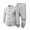 Light Gray, variant on Men’s Two Piece Tracksuit Set Casual Bomber Jacket and Jogger Pants with Striped Print Athletic Style Outfit