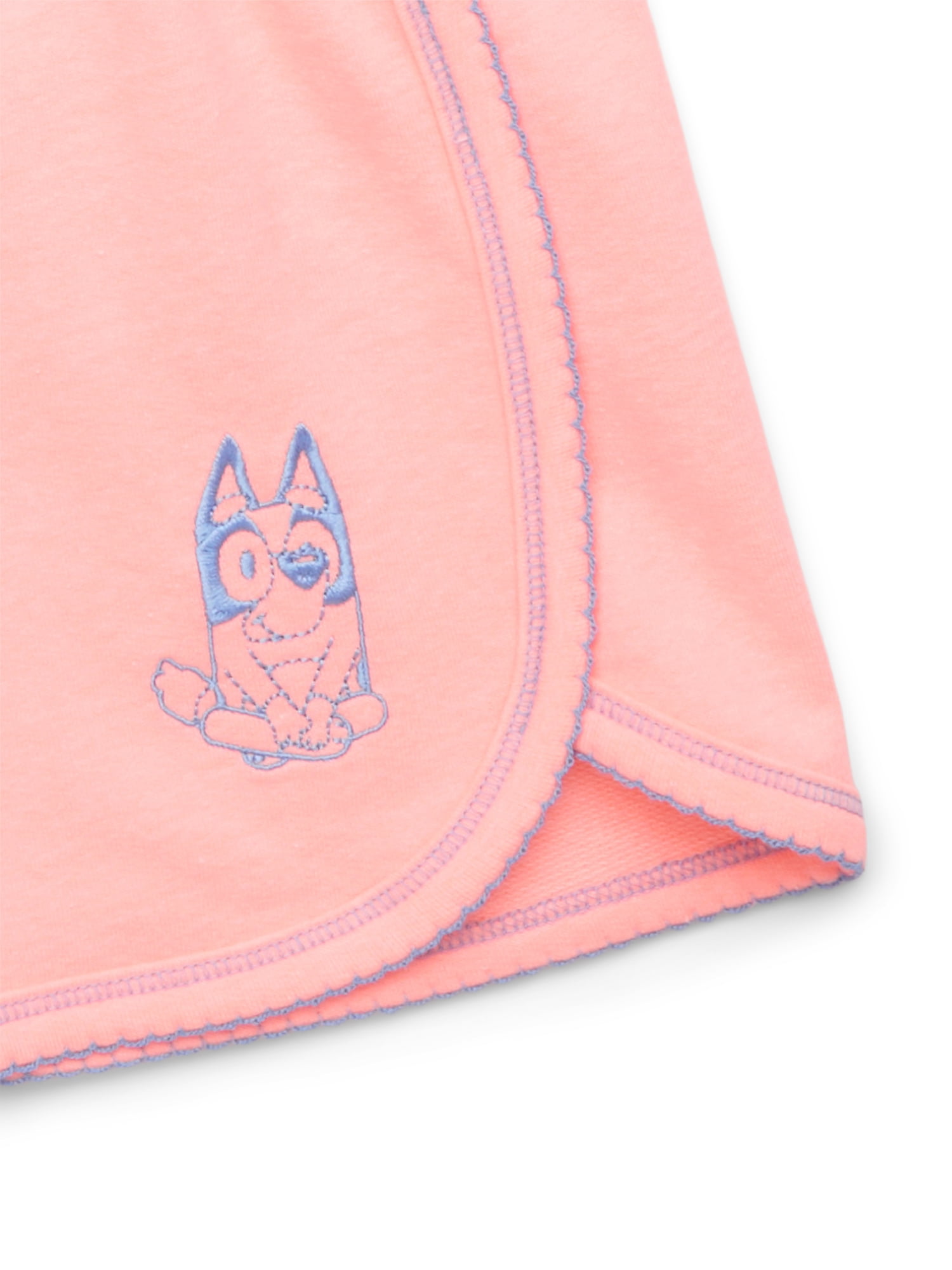 Bluey Girls Embroidered Tank Top and Shorts Set, 2-Piece, Sizes 4-16