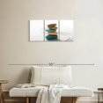 thumbnail image 2 of Elephant Stock Colorful Zen Stones Wall Art - Horizontal Multi Panel Canvas - Lobby Wall Decor - Wellness Multi Panel - White And Teal Decor - 32" x 15", 2 of 4