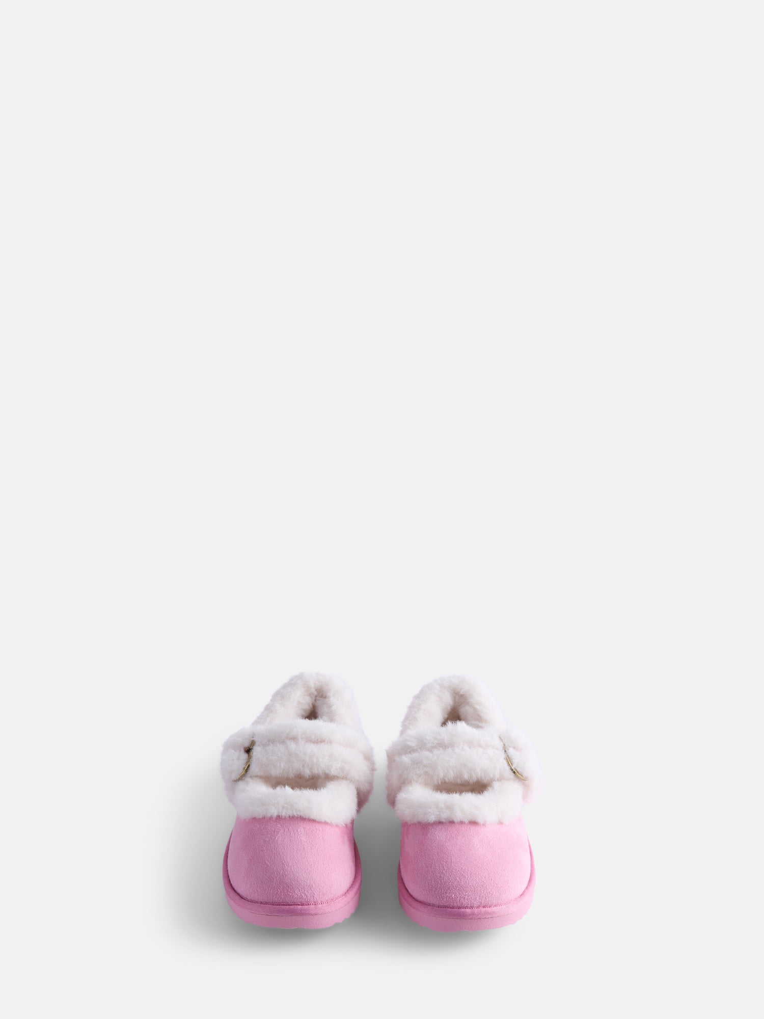 Wonder Nation Toddler, Little and Big Girls Faux Shearling Mary Jane Slippers