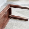 thumbnail image 6 of GZXS Solid Oak Wood Bench, 47.24" Rustic Farmhouse Entryway Bench with Straight Legs, Heavy Duty Dining Bench for Kitchen, Living Room, Hallway, End of Bed, Walnut, 6 of 7
