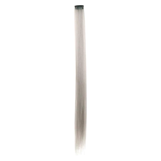 Extensions de Cheveux Colorées à Clipser, Pièces de Cheveux Lisses à Dégradé Vibrant pour Femmes, Extensions de Cheveux Synthétiques Résistantes à la Chaleur pour Fête et Usage Quotidien