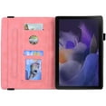 thumbnail image 3 of Case for Samsung Galaxy Tab A8 10.5" 2022 SM-X200/X205, Multi-Angle Viewing Folio Stand Smart Shell Embossed Pattern PU Leather Cover with Auto Sleep/Wake Pencil Holder Card Slot Case, Pink, 3 of 15