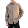 thumbnail image 5 of JTSRKL Classic Plaid Oxford Cloth Shirts for Men Long Sleeve Lapel Button Pocket Shackets Casual Office Wear Relaxed Fit Versatile Tops, 5 of 7