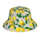 thumbnail image 1 of Fotbe Lemon Seamless Pattern Oil Painting Effect Sombrero Tipo Pescador con Estampado – Sombrero de Sol de Algodón de Moda para Playa, Golf, Pesca, 1 of 6