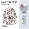 thumbnail image 5 of Cute Boston Terrier Dog and Pink Love Heart Backpack for School,Cute School Bag,Schoolbag with Adjustable Shoulder Straps & Padded Back,15"x11.42"x5.5", 5 of 6