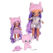 Na Na Na Surprise Family Soft Doll Set of 3 with 2 Fashion Dolls and 1 Pet – Lavender Kitty, Features 12 Accessories, Long Hair Dolls in Removable Fashions and Accessories with Adorable Plush Pet Cat