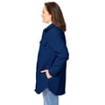 thumbnail image 3 of Woman Within Plus Size Berber Shirt Jacket Long Oversized Fuzzy Fleece Shacket, 3 of 5