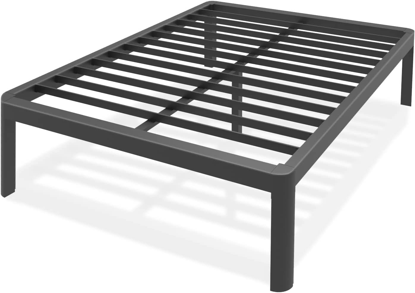 Firpeesy 18 Inch Tall Full Bed Frame with Sturdy Steel Round Corner