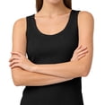 thumbnail image 4 of BILIKEYU Womens Sleeveless Scoop Neck Tank Top Ribbed Fitted Summer Basic Slim Cute Tops Casual Basic Slim Fitted Racerback Workout Going Out Shirts, Black, 4 of 9