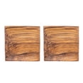 thumbnail image 1 of Rainforest Bowls Square Teak Wood Plate - Medium 2-Pack, 1 of 5