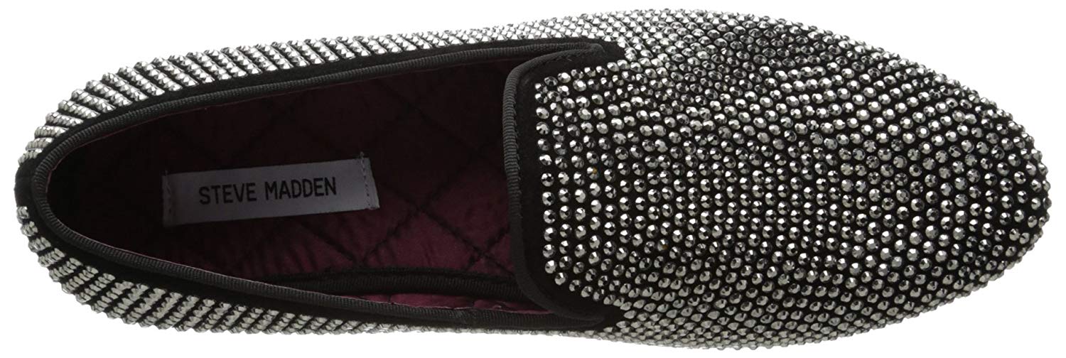 Mocasín sin cordones para hombre, con pedrería, talla 8 M US 3