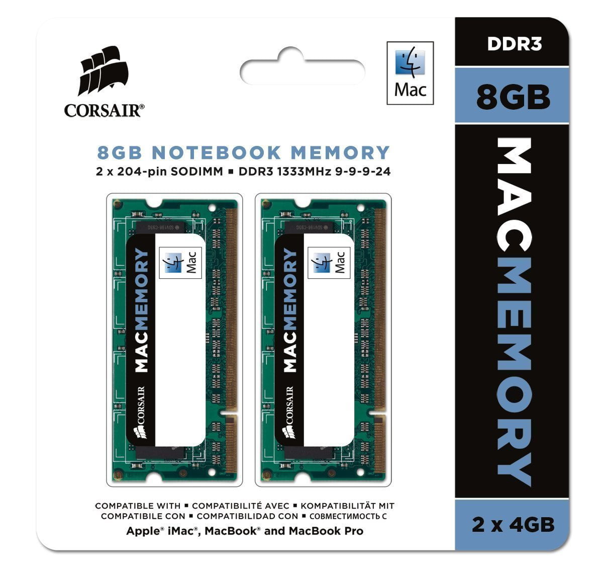 2x4GB 8GB DDR3 RAM Memory for Apple Mac Mini PC3-10600 DDR3 1333MHz SODIMM 