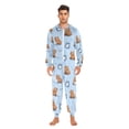 thumbnail image 5 of Adult Christmas Onesie Sleeping Capybara Adult Zipper One-Piece Pajamas Unisex Pajamas with Pockets, 5 of 6