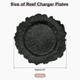 thumbnail image 2 of 10pcs Reef Charger Plates Bulk, Plastic Floral Charger Plate for Dinner Wedding Party Table Decoration Black, 2 of 6