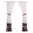 thumbnail image 2 of Pico 84 Inch Window Curtains Polka Dots and Flowers White Blue Microfiber, 2 of 3