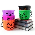thumbnail image 4 of Dserhfy Halloween Candy Bucket Pumpkin Skull Bucket Trick or Treat Bucket with Handle for Kids Halloween Party Decoration, 4 of 8