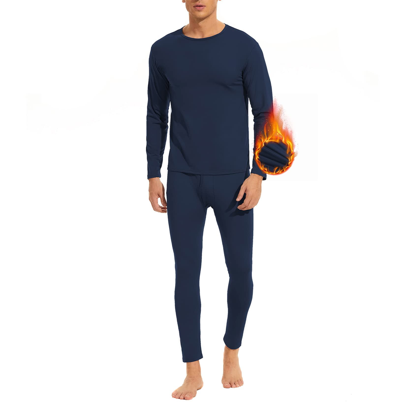 Century Star Thermal Underwear for Men Long Johns Set Fleece Lined Base