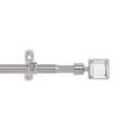 thumbnail image 2 of Crystal Square Decorative Telescopic Metal Curtain Rod with Modern Crystal & Metal Finials - Adjustable Size: 48" to 86", 2 of 2
