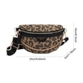 thumbnail image 2 of HUISZJ Leopard Printed Shoulder Bag, Trendy Fanny Crossbody Bag with Adjustable Strap, Fashion Sling Bag for Women Work Travel Outdoor (Black), 2 of 10
