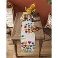 thumbnail image 5 of Ldtrchee Tulips Countryside Table Runner 120 Inches, Purple Blue Colorful Flowers Field Bed Runner Dresser Scarves Tabletop for Indoor Outdoor Parties/Ceremony/Banquet, 13"x 120", 5 of 8