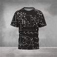 thumbnail image 1 of Motif d'Équation Mathématique T-Shirt d'Été Imprimé 3d pour Hommes T-Shirt Décontracté Quotidien Col Rond Tendance Manches Courtes, 1 of 5