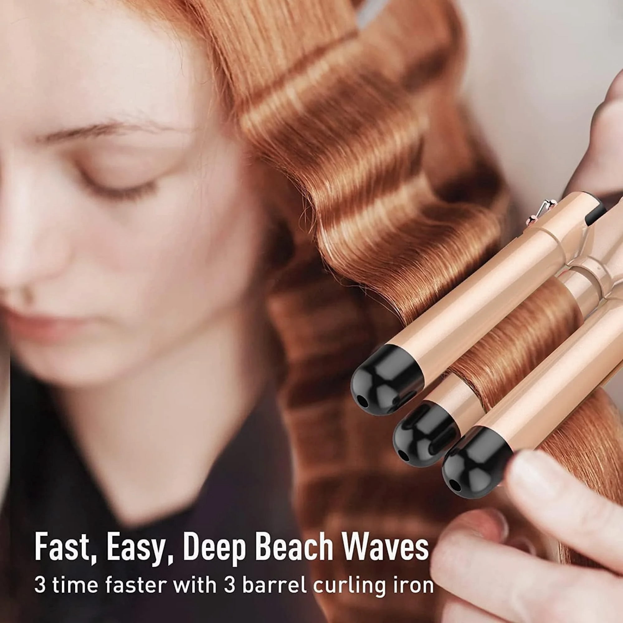 Morfone 3 Barrel Curling Iron Wand 22mm Gold photo 3