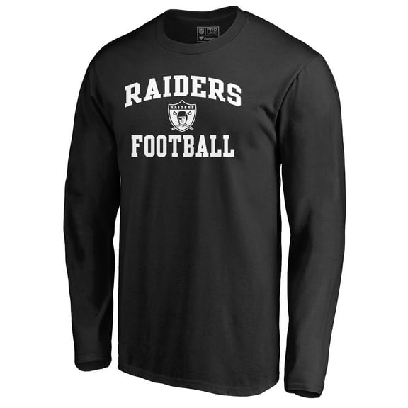Men's Black Las Vegas Raiders Vintage Collection Victory Arch Long Sleeve T-Shirt