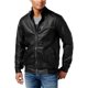 thumbnail image 1 of INC - Chamarra de motociclista de piel sintética para hombre, azul, extragrande, 1 of 1