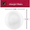 thumbnail image 4 of Round Charger Plates [13 Inch - 4 Pack] Disposable Plastic Dinner Plate Chargers , White Transparent Wedding Charger Plates, Elegant Table Chargers for Parties Holiday's and Events - Posh Setting, 4 of 4