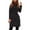 Black, variant on Hfyihgf Women's Lapel Button Down Long Trench Coat Wool Blend Windproof Classic Overcoat with Belt Black S