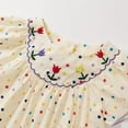 thumbnail image 4 of YTDSCS Kids Baby Girls Cotton Dress Casual Flutter Sleeve Swing Sundress Toddler Summer Embroidery Dresses for Girls 1-9 Years Old, 4 of 9