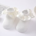 thumbnail image 7 of TELOLY Kids Socks,0-12 Months Ruffle Socks,Anti-Slip Pattern Lace Socks,White1, 7 of 7