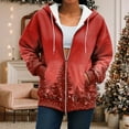 thumbnail image 4 of TTUHYWXI Womens Christmas Zip Up Hoodies Long Sleeve Sweatshirts Fall Outfits Oversized Sweaters Casual Fashion Jackets (Hot Pink, S), 4 of 7