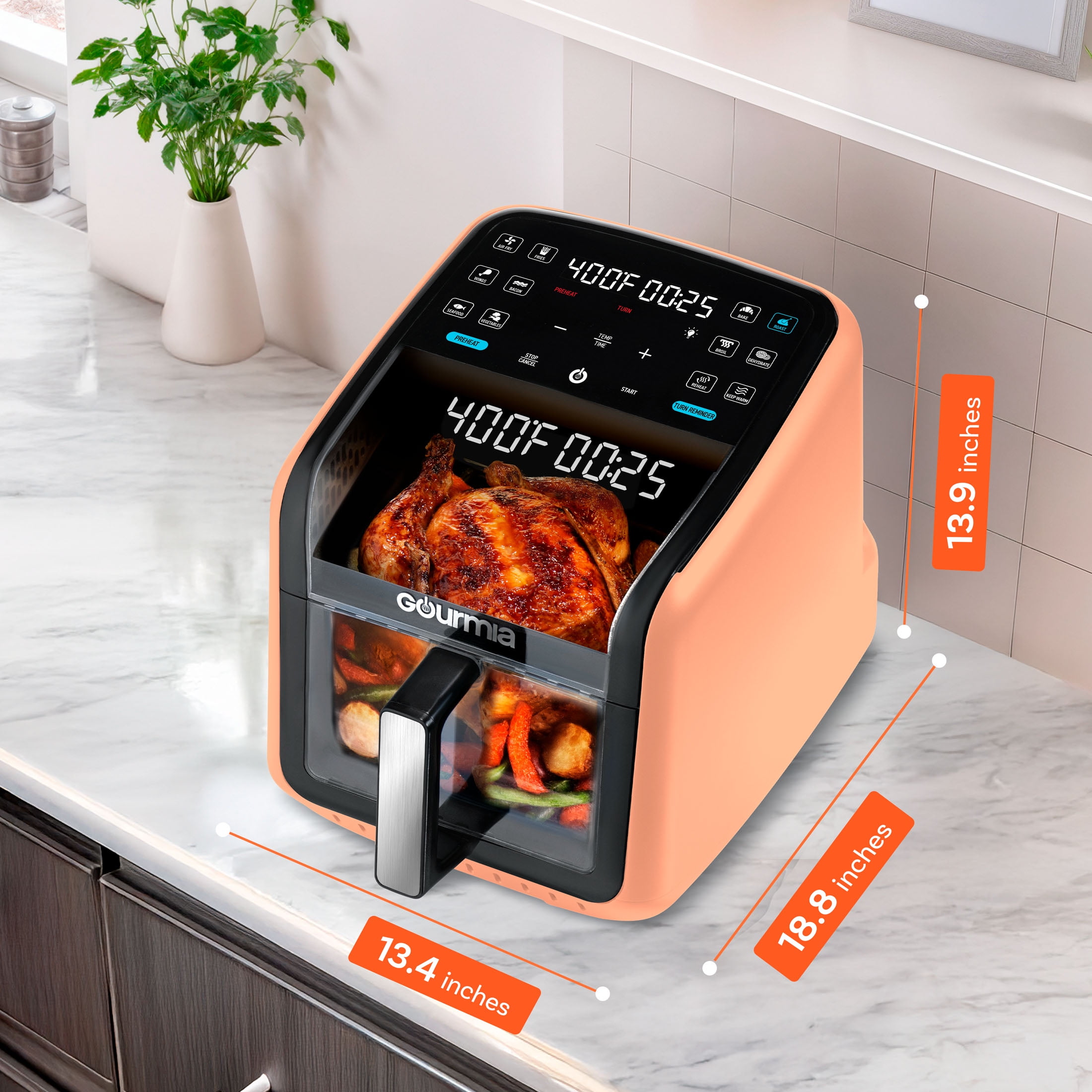 Gourmia Panorama 7-QT Digital Air Fryer w/ Panoramic View