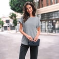 thumbnail image 4 of SUNBS Womens Summer Tops Short Sleeve Sweaters Tunic Tops Dressy Casual Business Shirts, 4 of 8